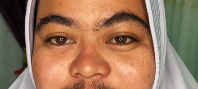 Viral Makeup Pengantin Berkumis Dan Tak Cukur Alis, Tetap Cantik Maksimal